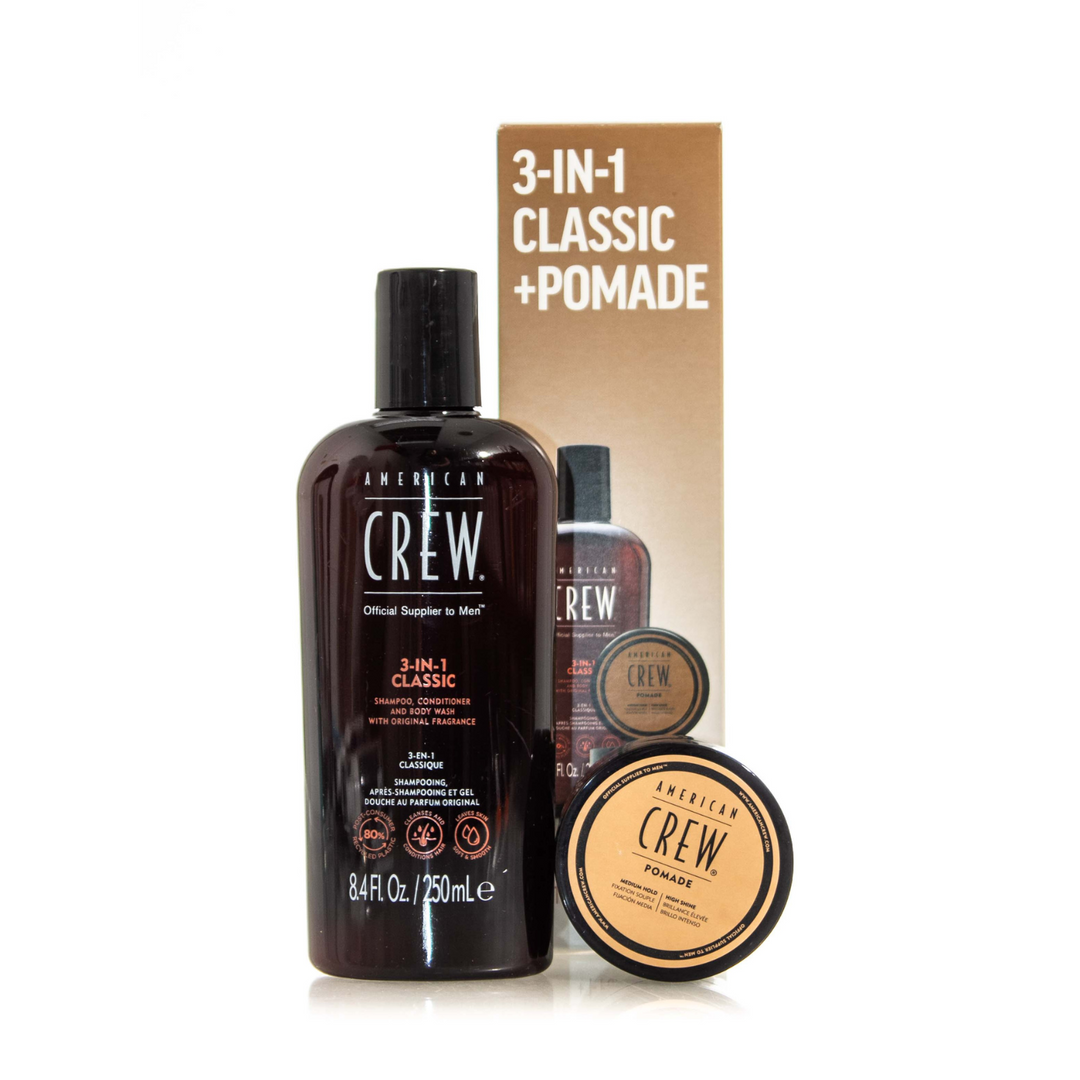 AMERICAN CREW 3IN1 CLASSIC + POMADE HOLIDAY DUO SET 2024