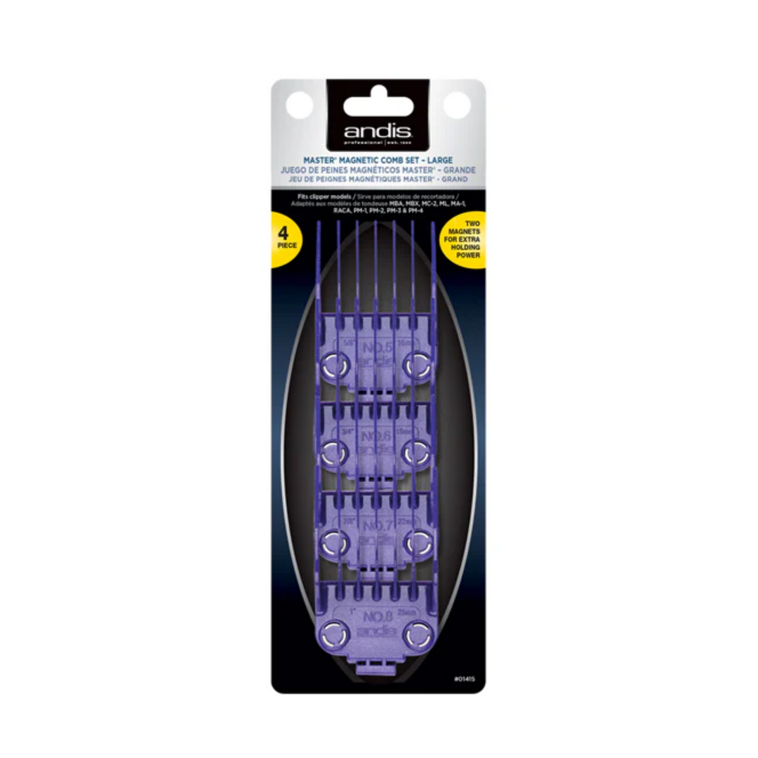 ANDIS MASTER MAGNETIC COMB SET - LARGE (4 PIECE #5 - #8)