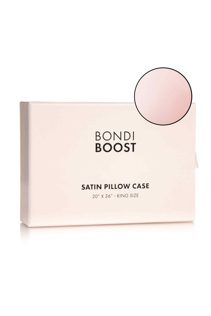 BONDI BOOST SATIN PILLOW CASE KING SIZE BLUSH (SD)