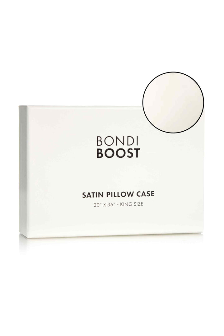 BONDI BOOST SATIN PILLOW CASE KING SIZE IVORY (SD)