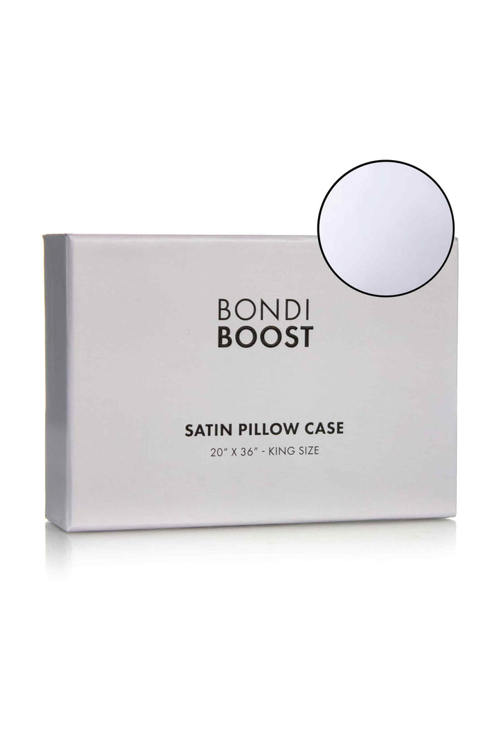 BONDI BOOST SATIN PILLOW CASE KING SIZE GREY (SD)