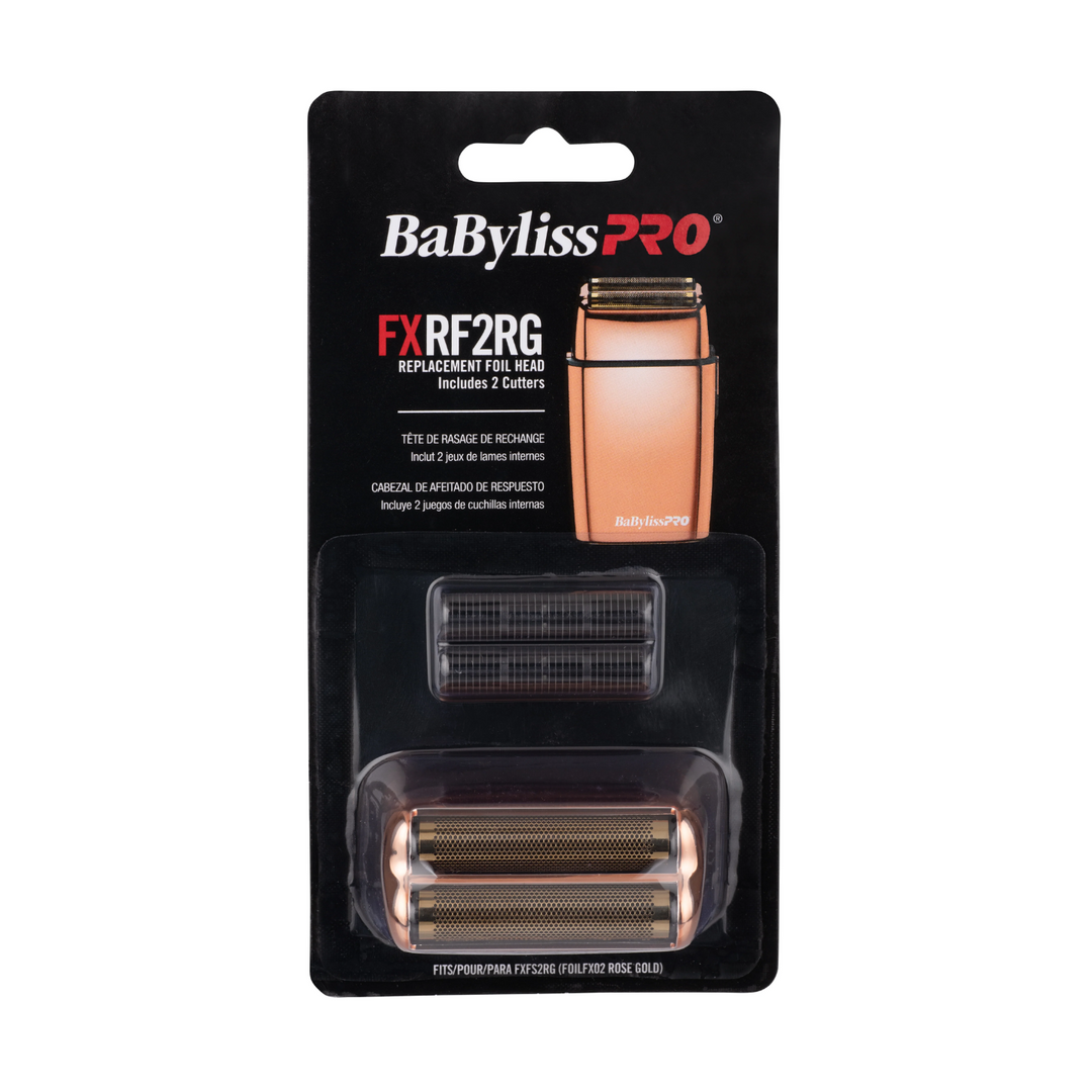 BABYLISS PRO FXRF2RG REPLACEMENT FOIL HEAD - INCLUDES 2 CUTTERS (ROSE GOLD)
