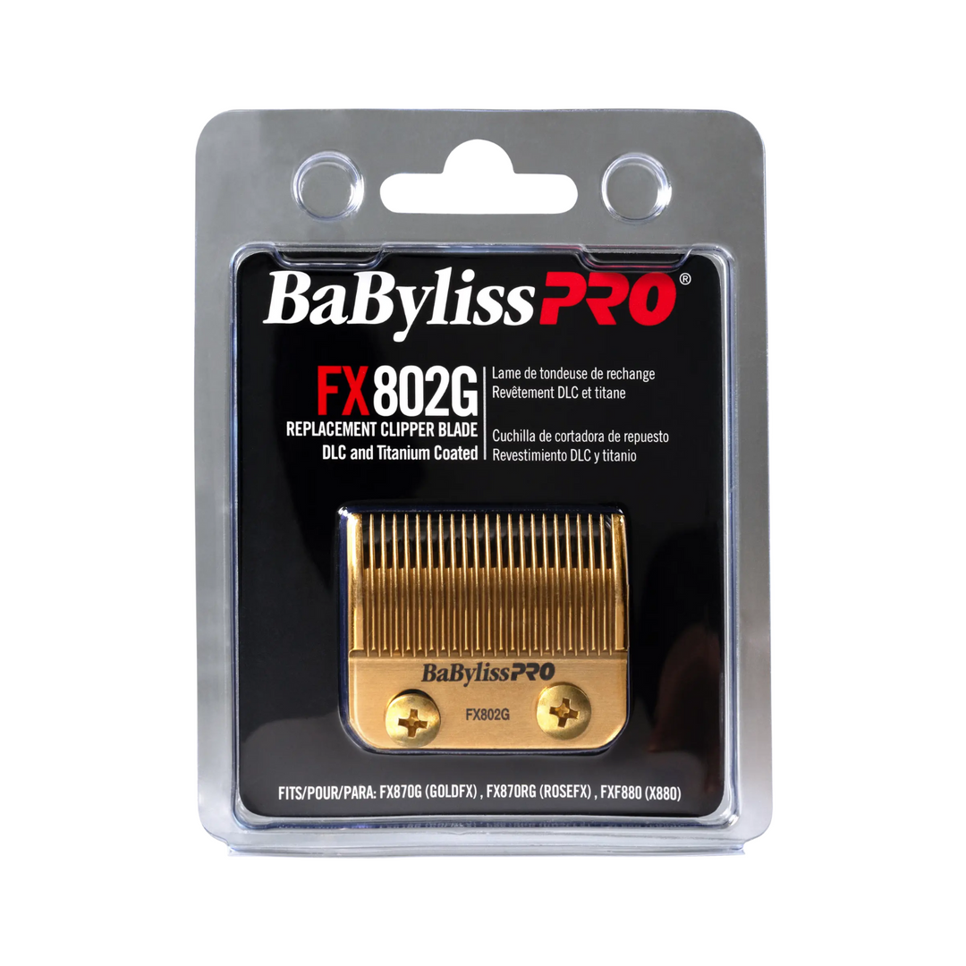 BABYLISS PRO FX802G REPLACEMENT CLIPPER BLADE - DLC & TITANIUM COATED (GOLD)