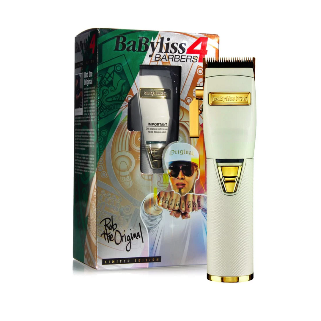 BABYLISS PRO 4 BARBERS WHITE FX LITHIUM CLIPPER - ROB THE ORIGINAL