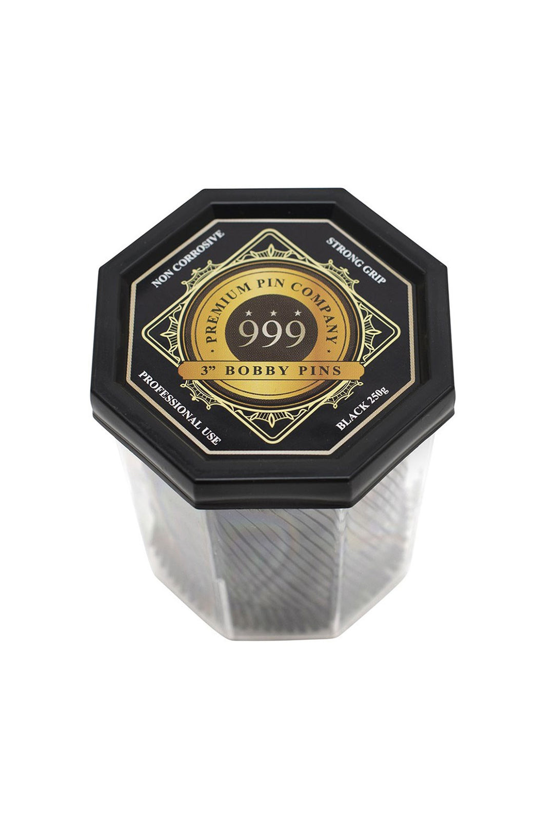 DATELINE PROFESSIONAL 999 BOBBY PINS 3" BLACK