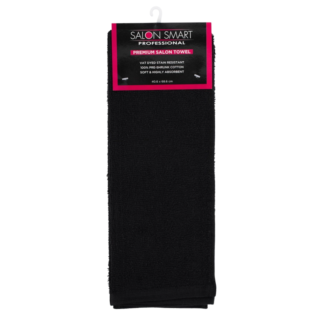 SALON SMART PREMIUM SINGLE BLACK TOWEL