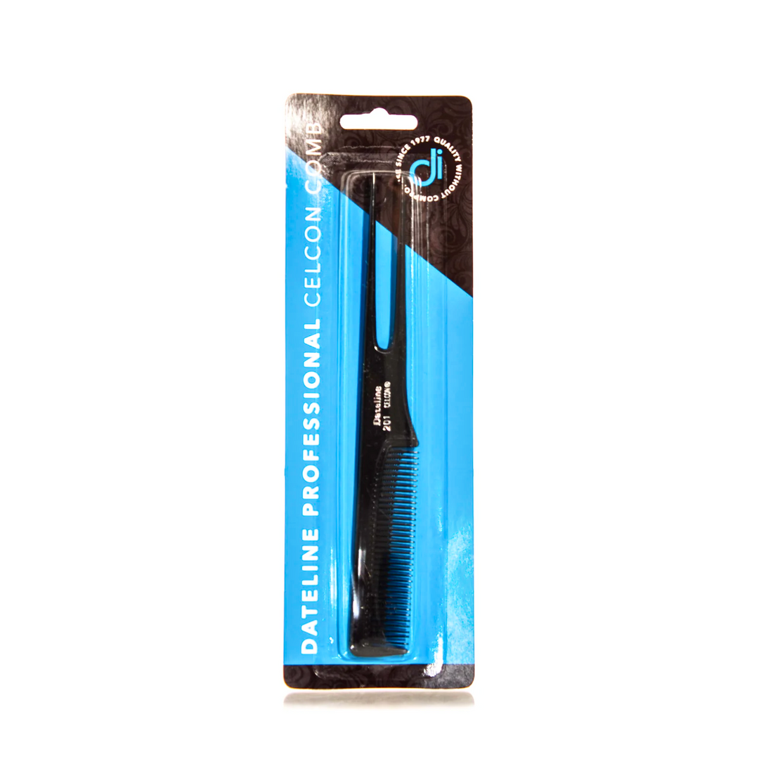 DATELINE CELCON 201 PLASTIC TEASING COMB 20CM BLACK