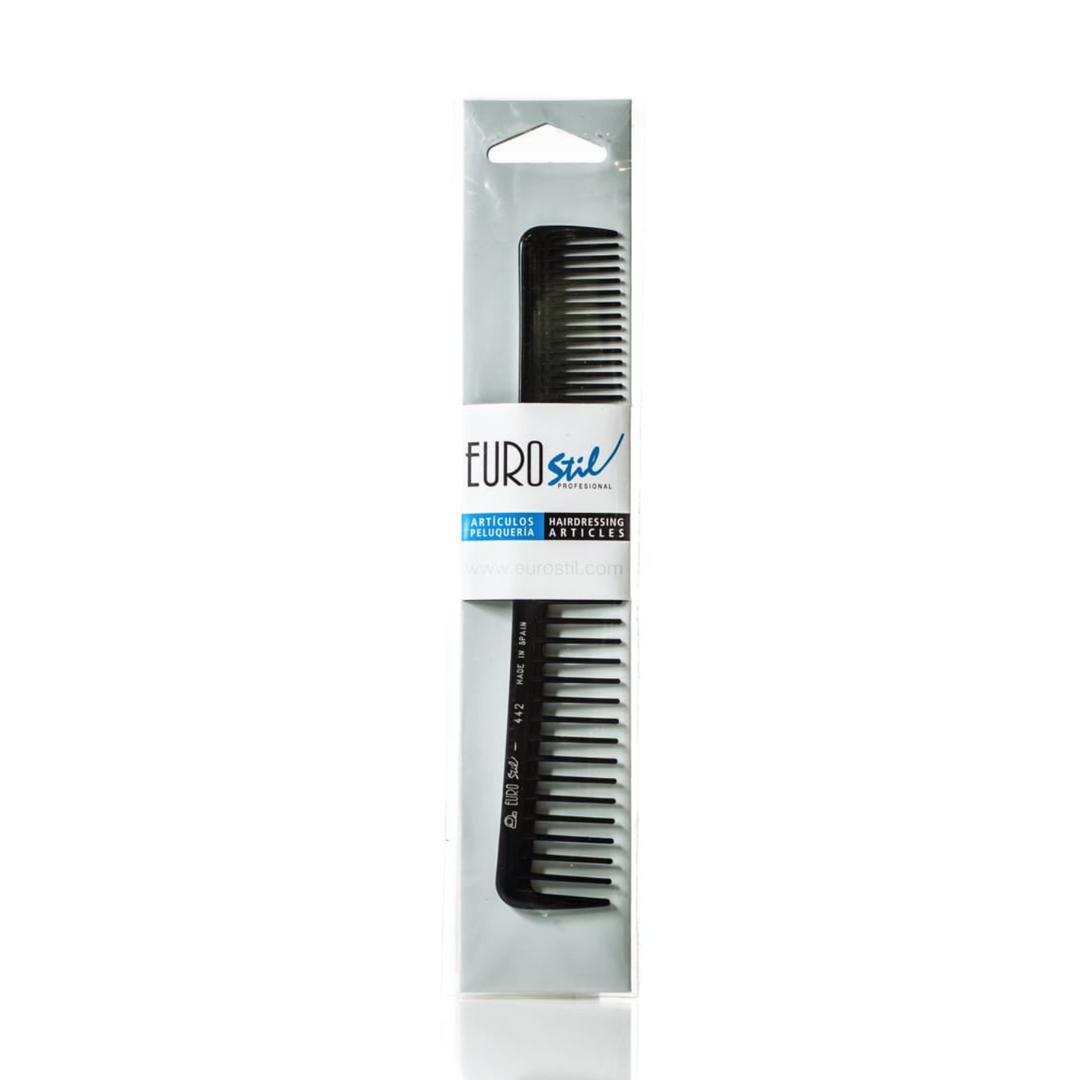 EUROSTIL WIDE TOOTH DRESSING COMB #442 - 18CM