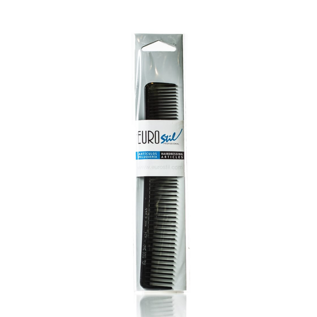 EUROSTIL WIDE TOOTH COMB #424 - 19CM