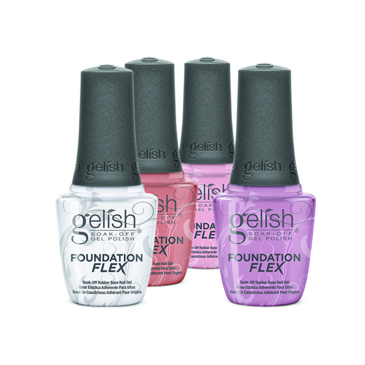 GELISH Foundation Flex 15ml Soak-Off Rubber Base Nail Gel | Various Colours