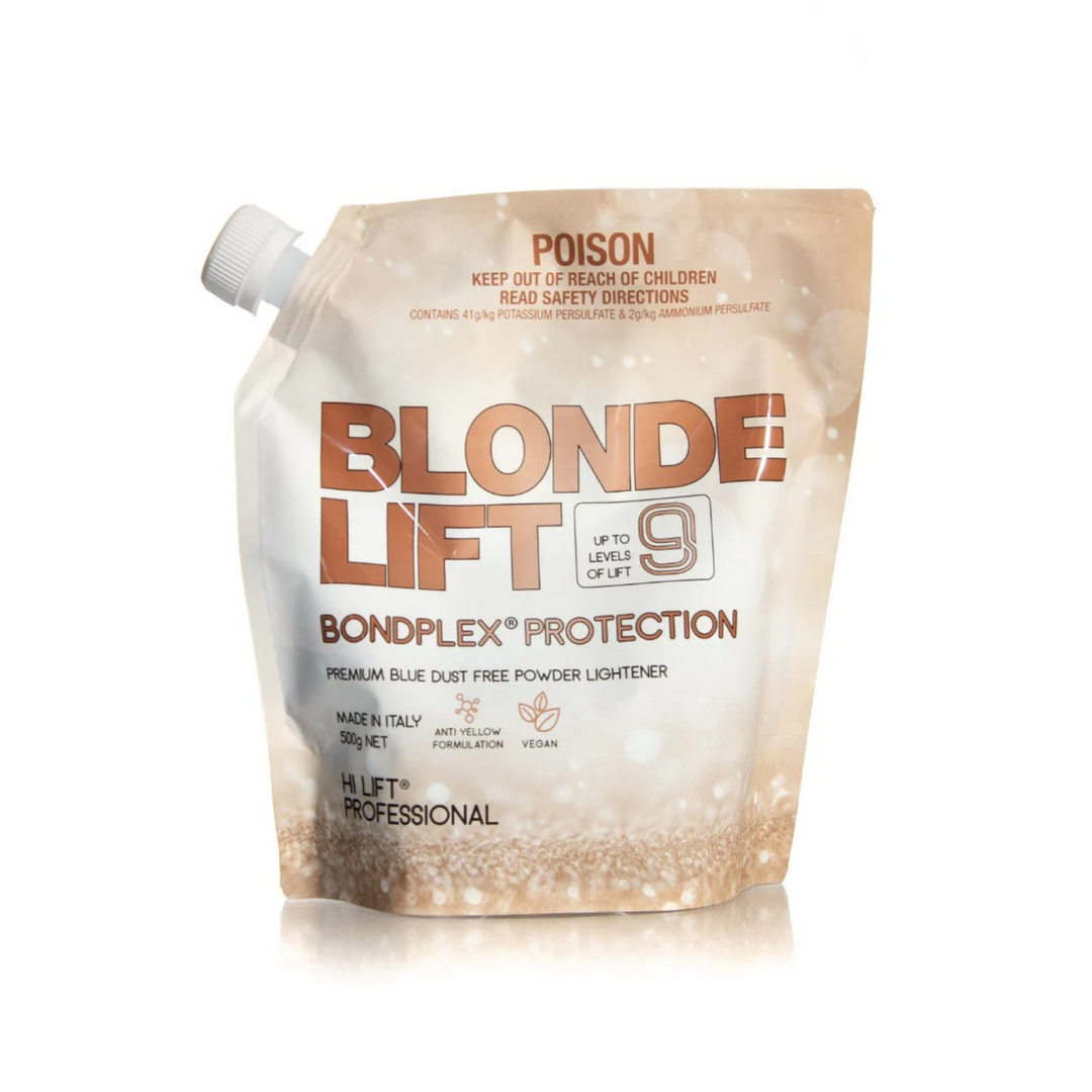 HI LIFT PROFESSIONAL BLONDE LIFT 9 LEVELS BLONDPLEX BLUE DUST FREE BLEACH 500G