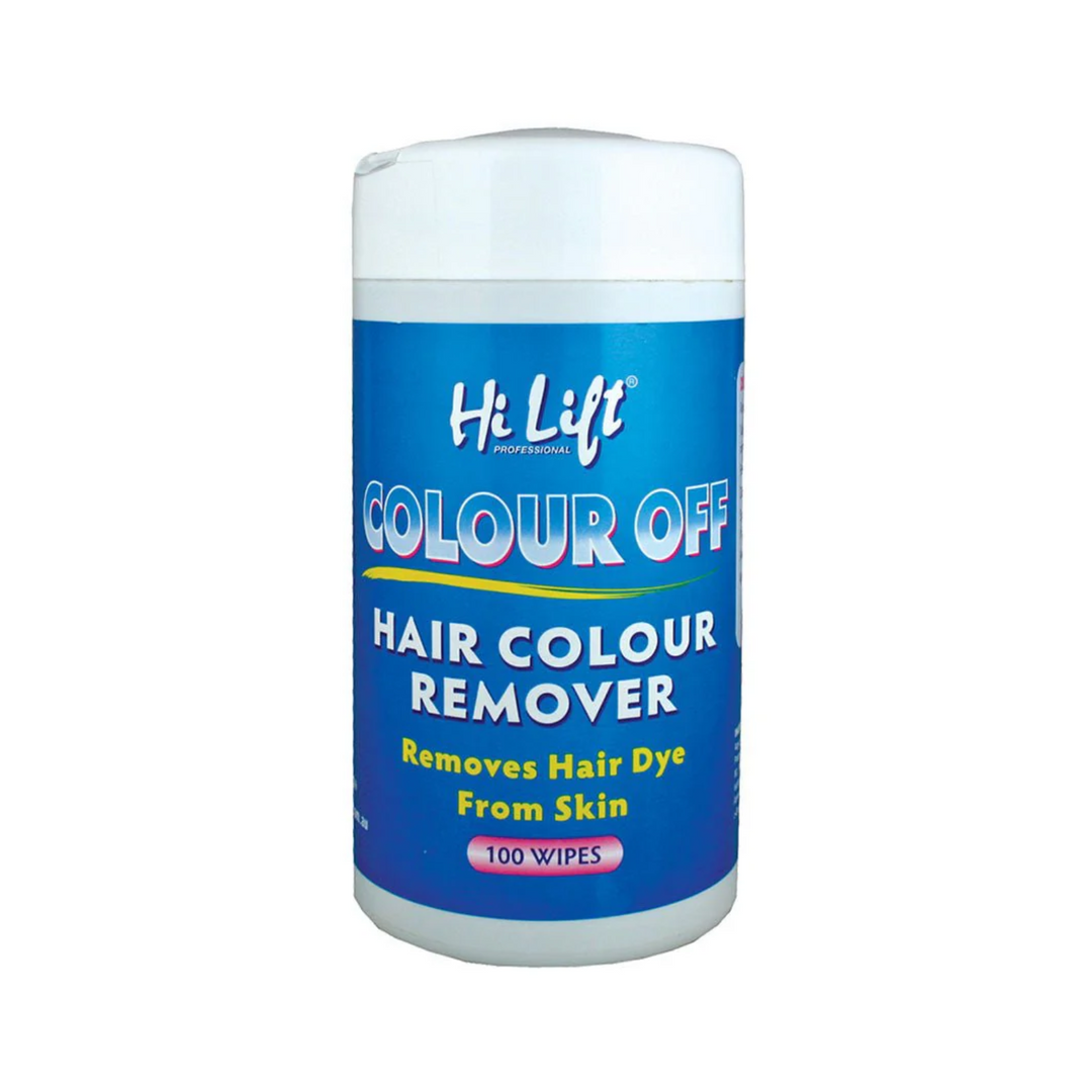 HI LIFT PROFESSIONAL COLOUR OFF HAIR COLOUR REMOVER 100 WIPES TUB