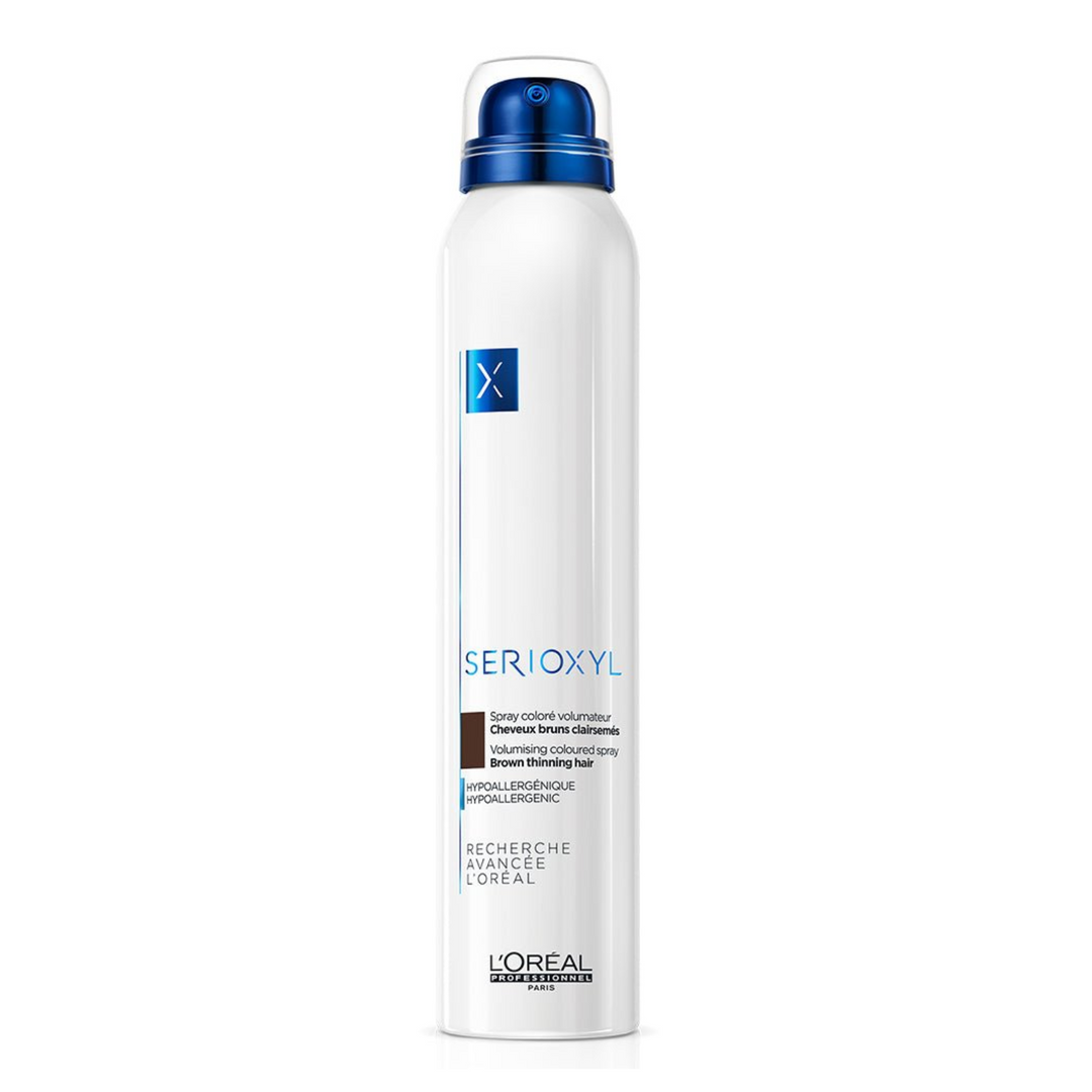 L'OREAL PROFESSIONNEL SERIOXYL VOLUMISING COLOURED SPRAY 200ML BROWN