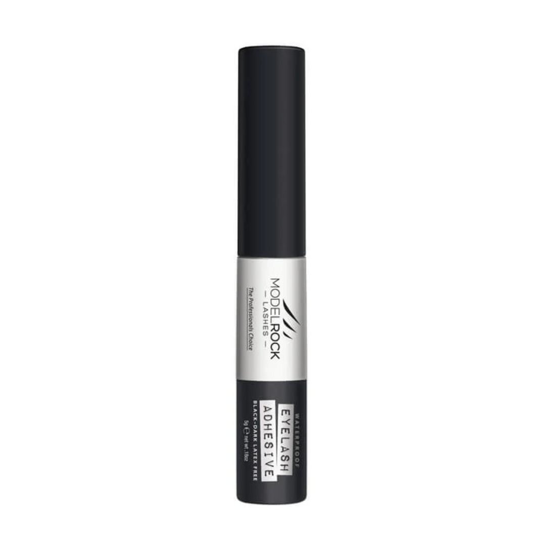 MODEL ROCK WATERPROOF EYELASH ADHESIVE CLEAR/WHITE LATEX FREE WITH BRUSH ON APPLICATOR 5G