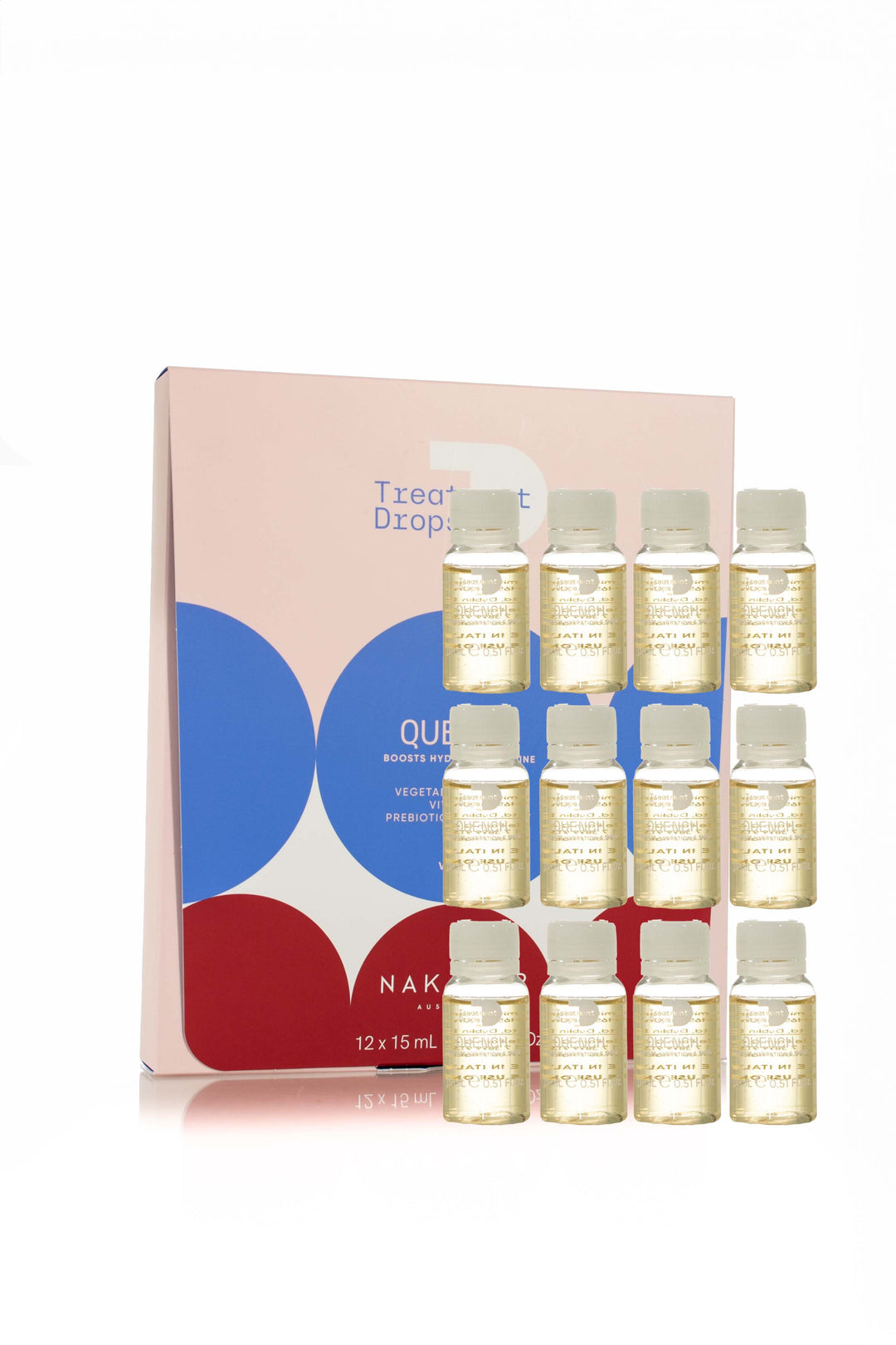 NAK HAIR TREATMENT DROPS QUENCH BOOSTS HYDRATION & SHINE 12 X 15ML