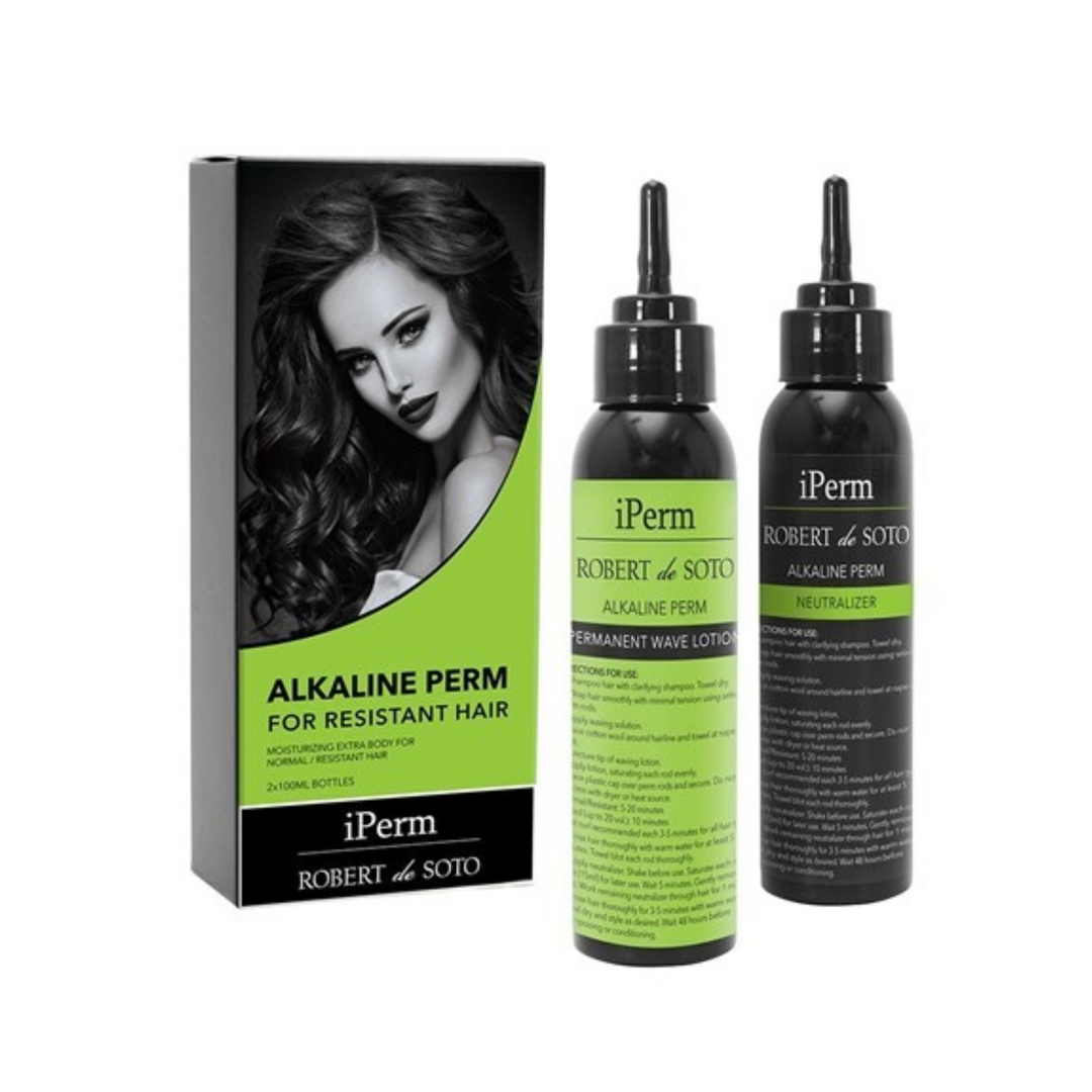 ROBERT DE SOTO IPERM ALKALINE PERM FOR RESISTANT HAIR 2X 100ML