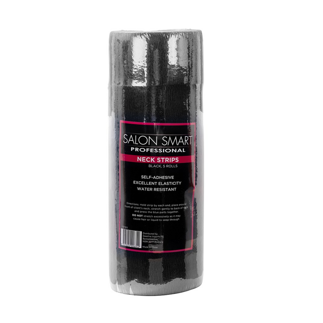 SALON SMART PROFESSIONAL NECK STRIPS BLACK, 5 ROLLS