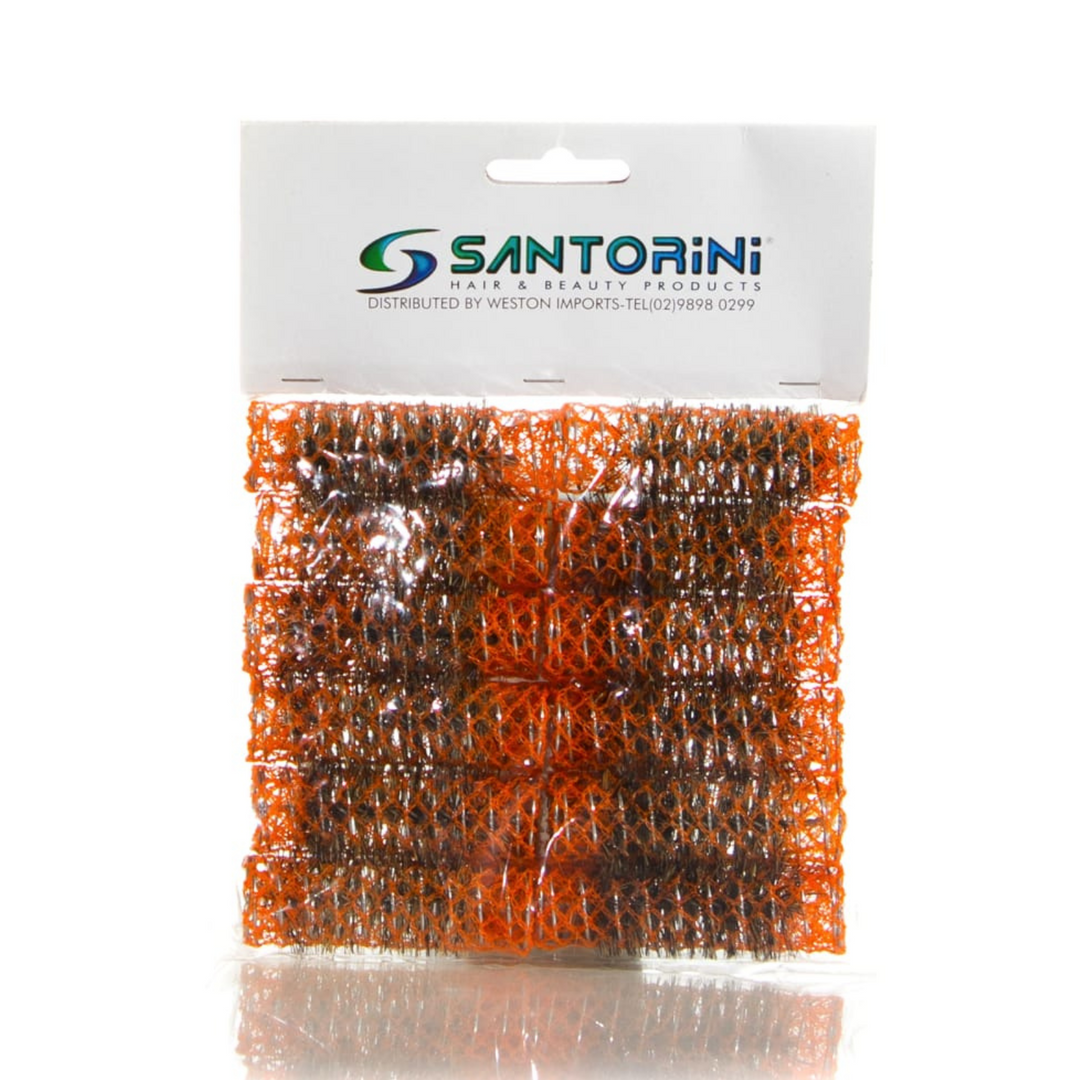 SANTORINI Brush Rollerss 12 Pack | 19.3mm, Orange