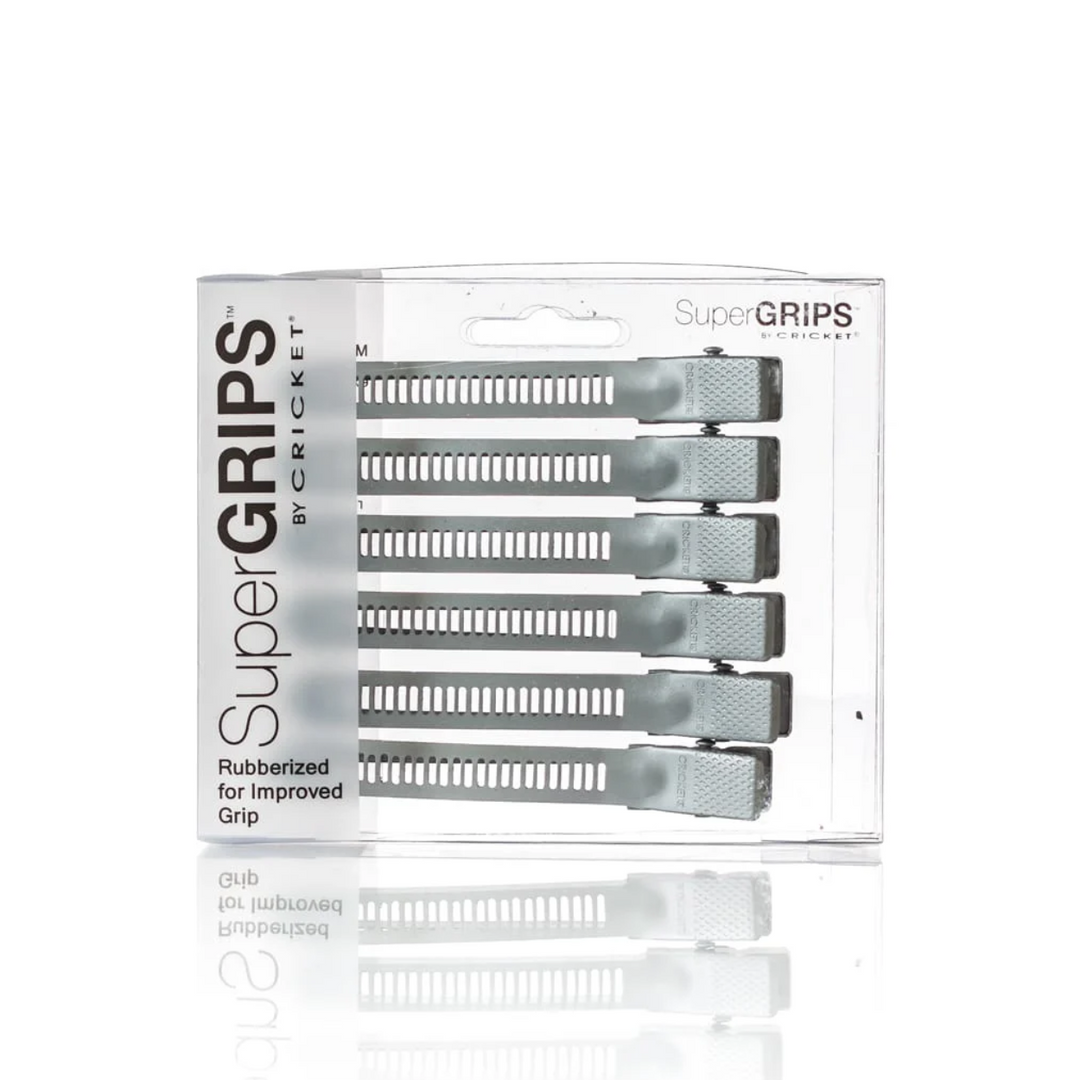 CRICKET SUPER GRIPS 6 PIECE SILVER
