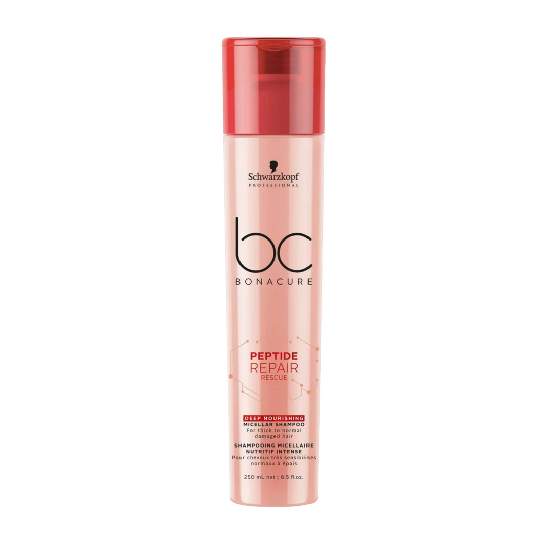 SCHWARZKOPF Bonacure Peptide Repair Rescue Deep Nourishing Micellar Shampoo | Various Sizes