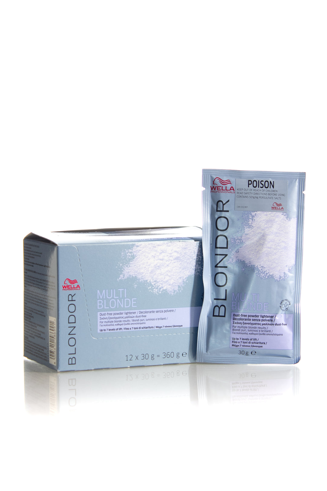 WELLA BLONDOR MULTI BLONDE DUST-FREE POWDER LIGHTENER SACHETS 12 X 30G