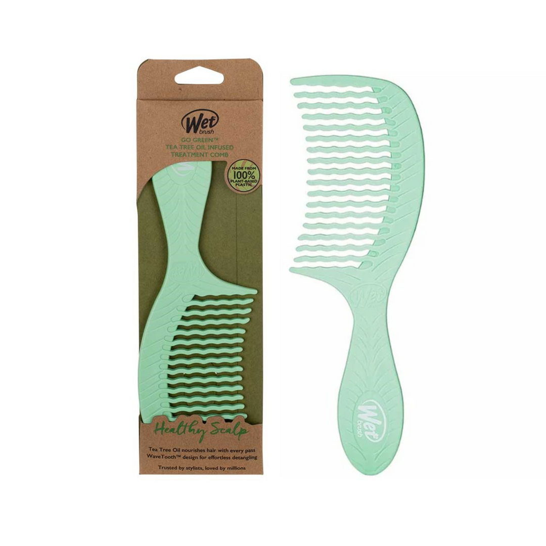 WET BRUSH GO GREEN DETANGLING TEA TREE OIL INFUSED TREATMENT COMB