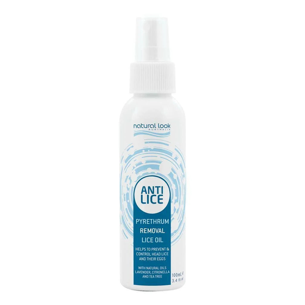 tea tree oil and lavender spray for lice NATURAL LOOK ANTI LICE PYRETHRUM REMOVAL LICE OIL 100ML – Salon Hair Care