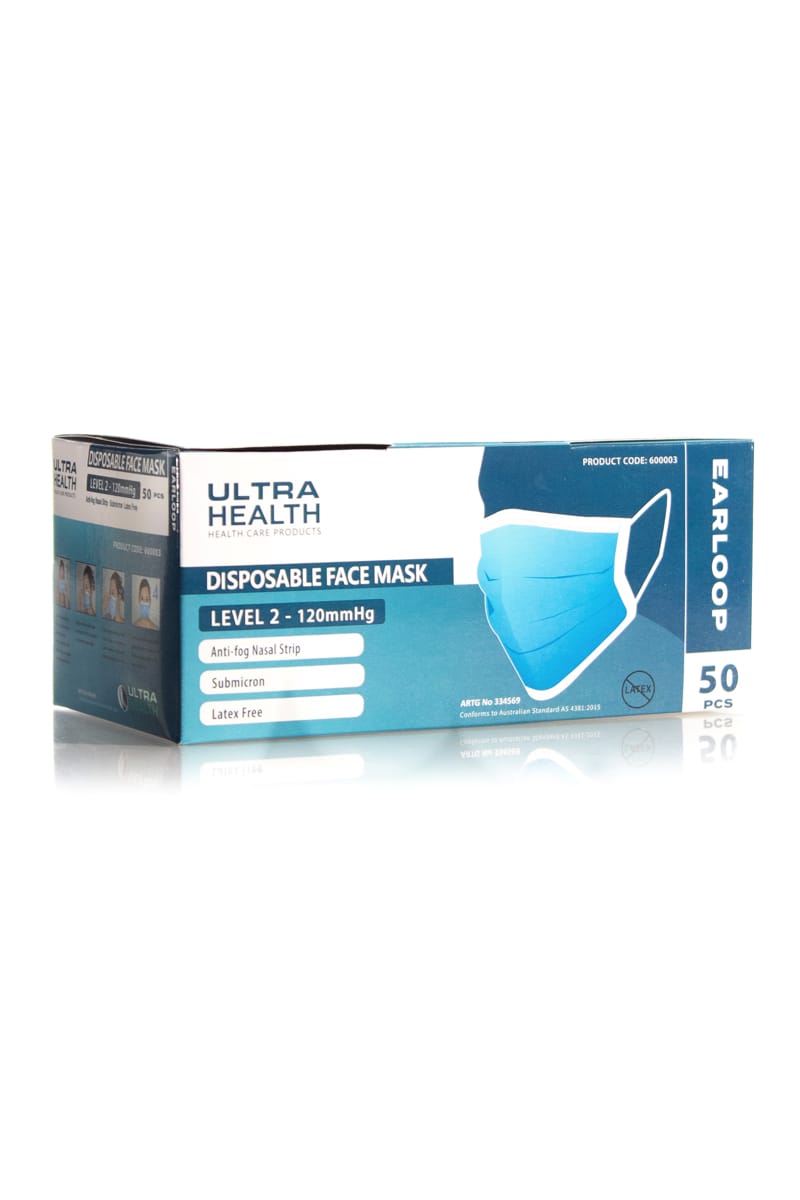 FASK MASK ULTRA HEALTH DISPOSABLE ANTI-FOG 50 PACK