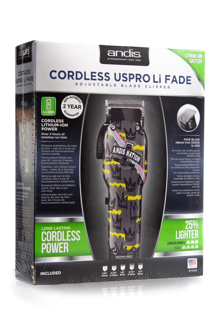 ANDIS CORDLESS US PRO LI FADE ADJUSTABLE BLADE CLIPPER - ANDIS NATION
