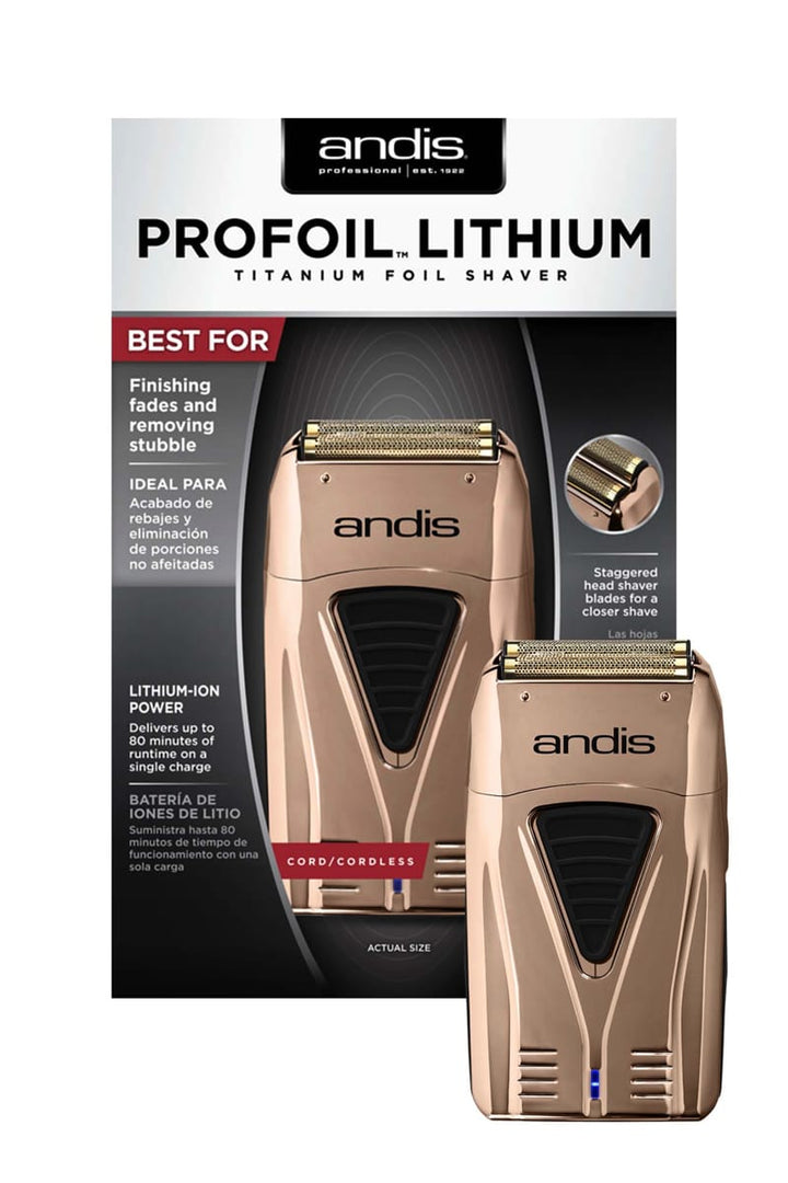 ANDIS PROFOIL LITHIUM TITANIUM FOIL SHAVER - COPPER*CLEARANCE