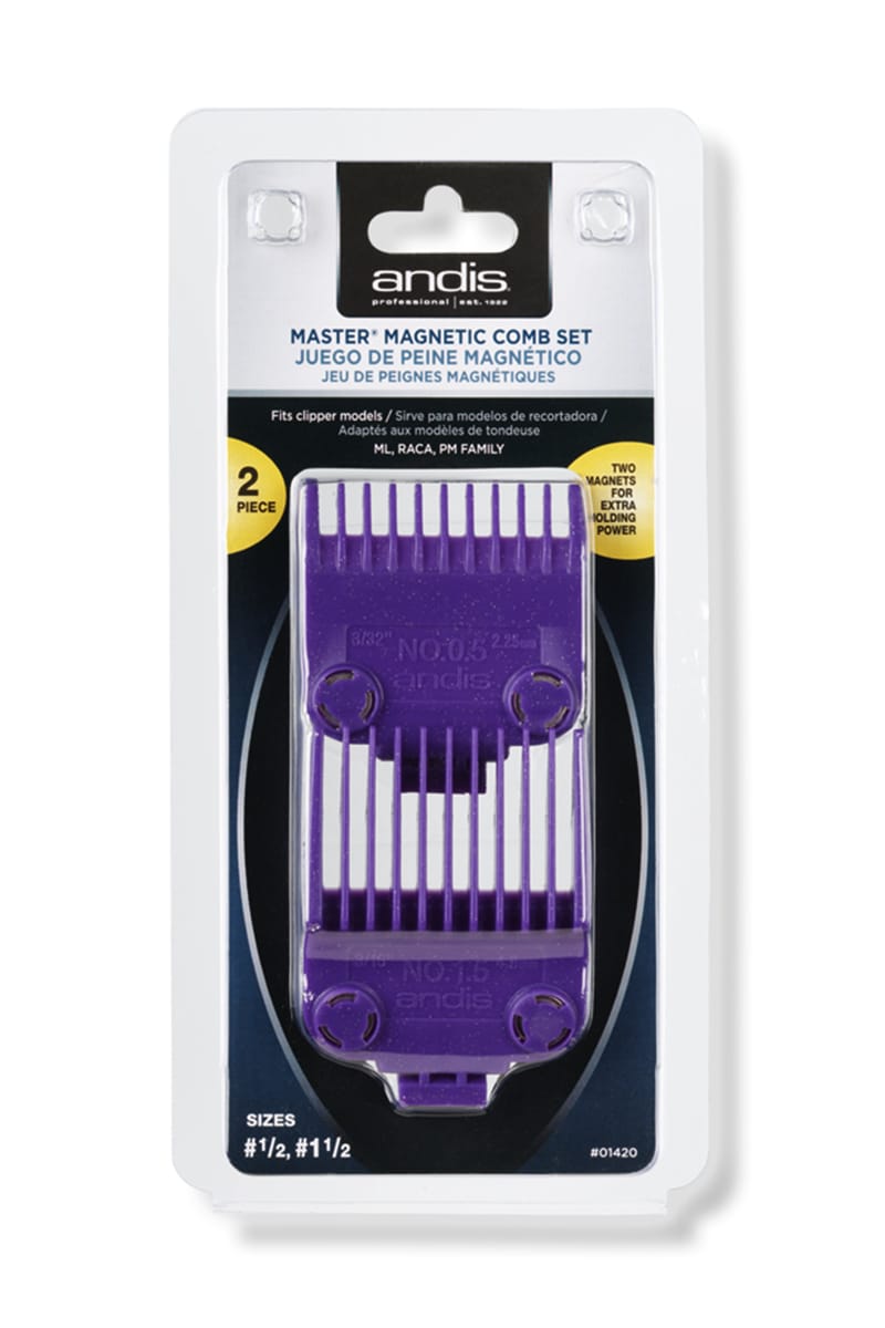 ANDIS MASTER MAGNETIC COMB SET (2 PIECE #0.5 - #1.5)