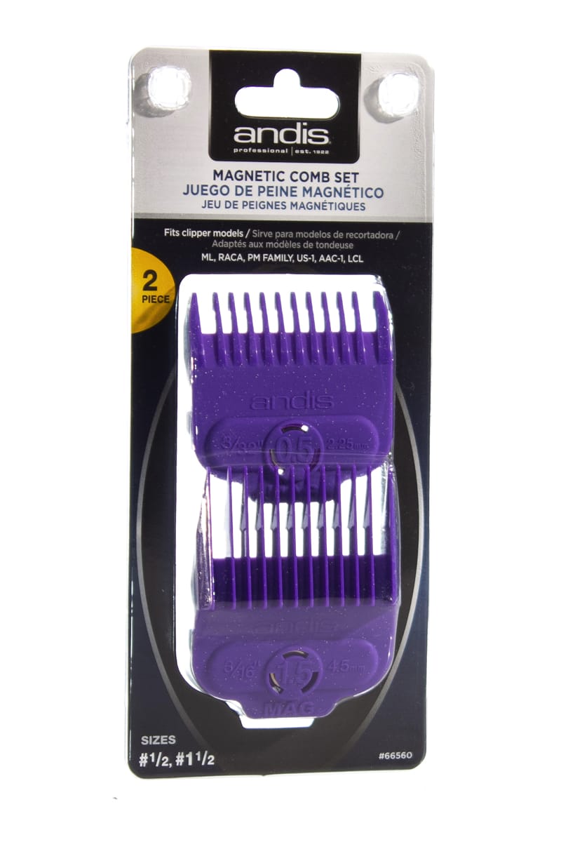 ANDIS MAGNETIC COMB SET (2 PIECE #0.5 & 1.5)