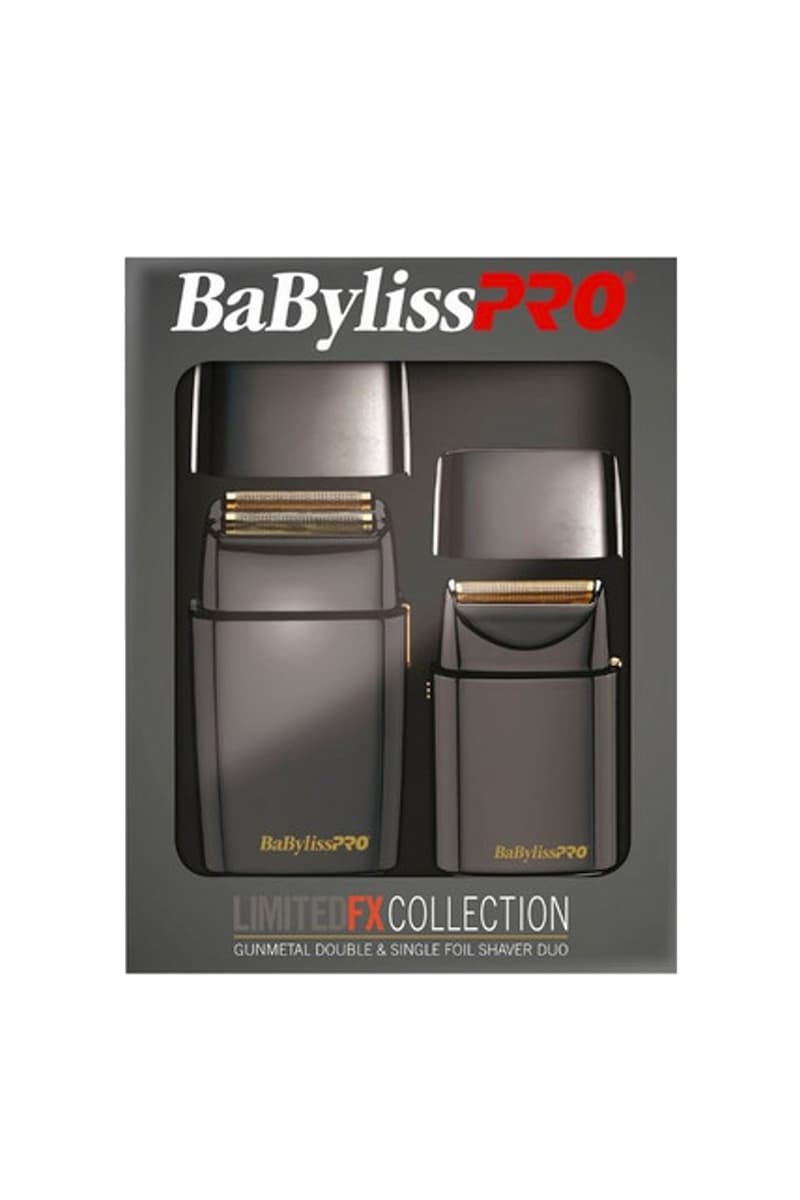 BABYLISS PRO LIMITEDFX COLLECTION GUNMETAL DOUBLE & SINGLE FOIL SHAVER SET
