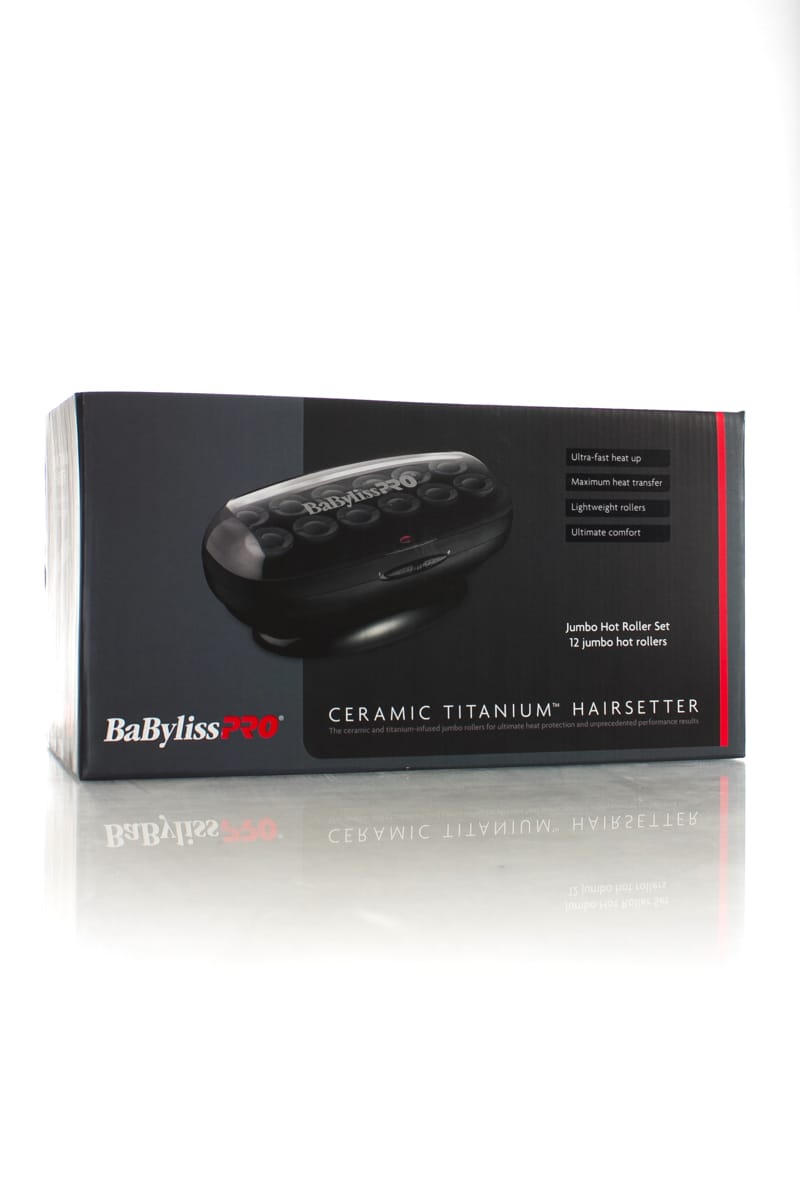 BABYLISS PRO CERAMIC TITANIUM HAIRSETTER JUMBO HOT ROLLER SET - 12 PIECE