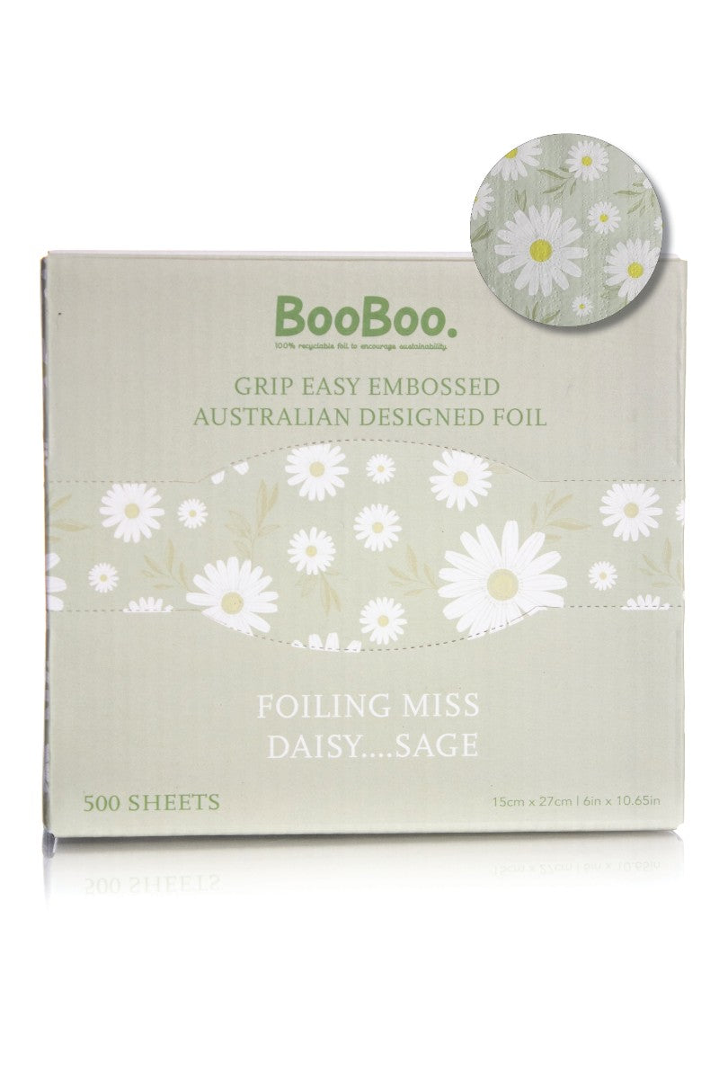 BOOBOO FOILING MISS DAISY POP UP 15X27CM 500 SHEET SAGE