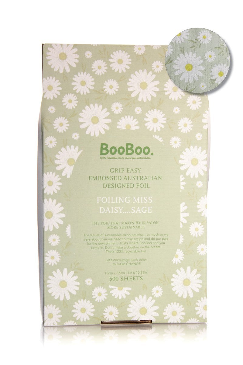 BOOBOO FOILING MISS DAISY FLAT BOX 15X27CM 500 SHEET SAGE