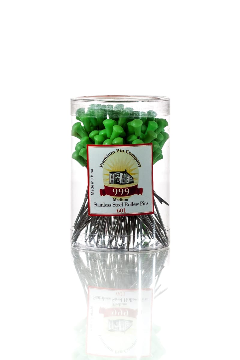 DATELINE PROFESSIONAL 999 METAL ROLLER PINS 601 GREEN