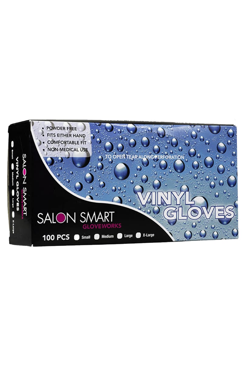 SALON SMART Black Vinyl Glove 100 Pack | Various Sizes