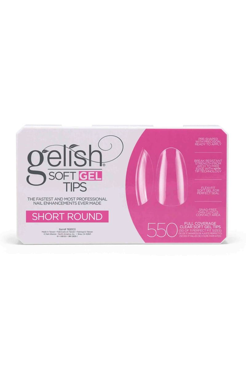 GELISH SOFT GEL TIPS SHORT ROUND