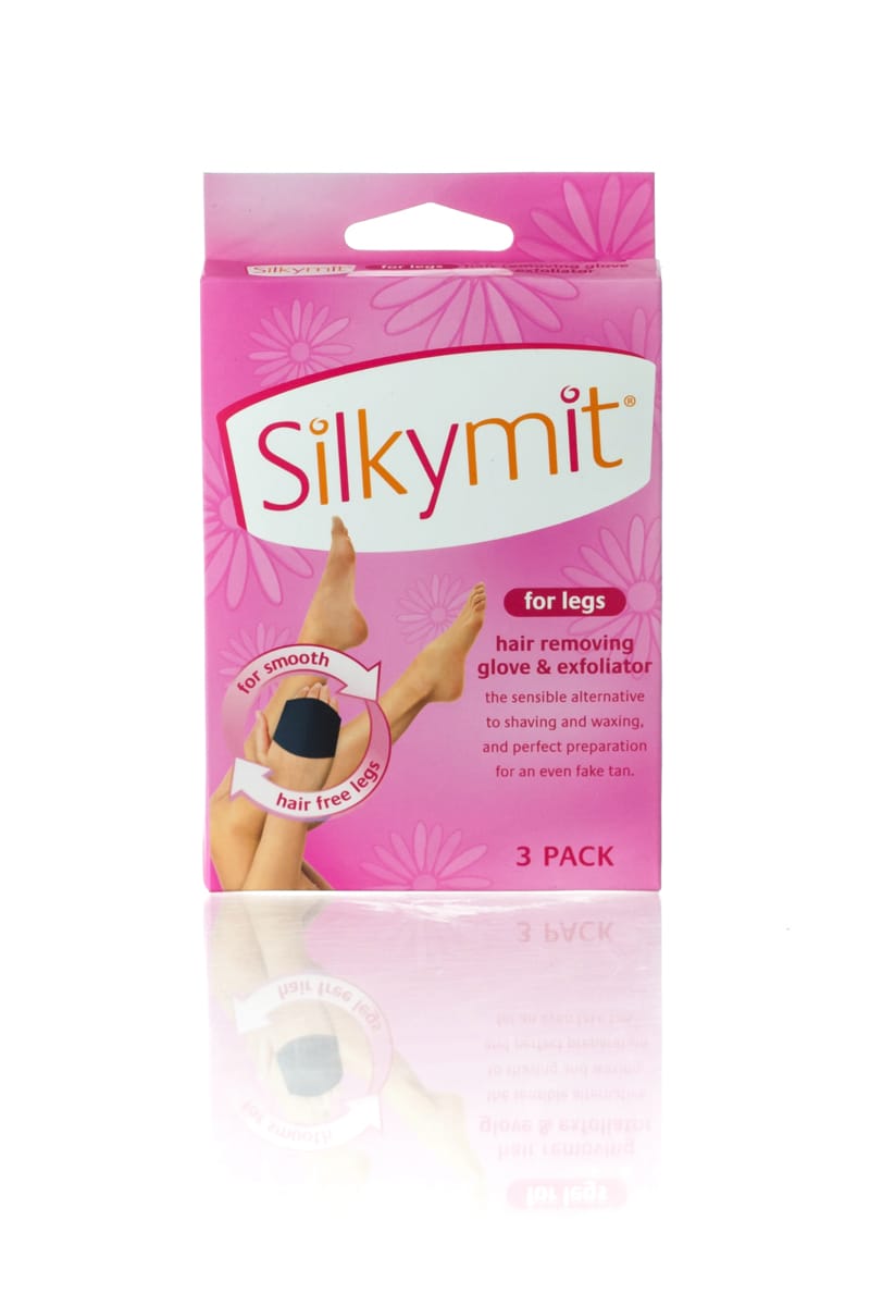 SILKYMIT HAIR REMOVING GLOVE & EXFOLIATOR FOR LEGS 3 PACK