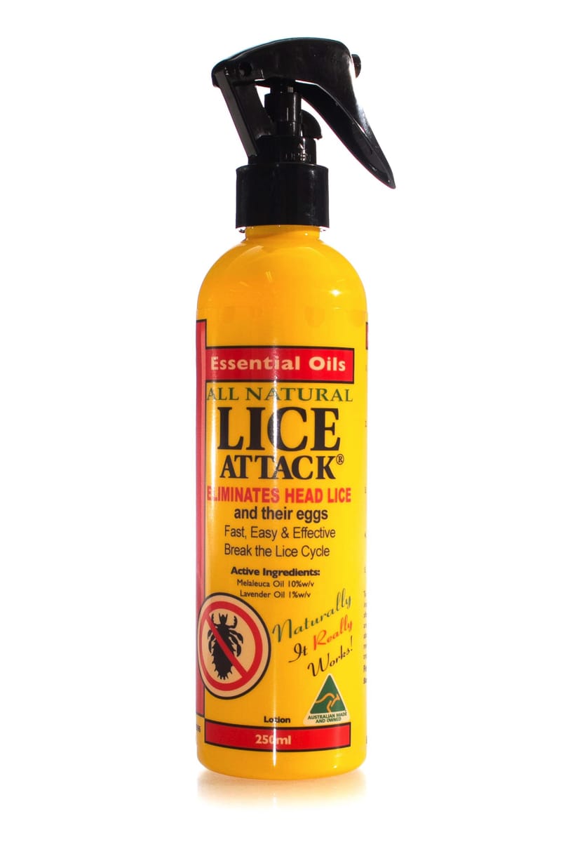 LICE ATTACK ELIMINATES HEAD LICE SPRAY 250ML Salon Hair Care