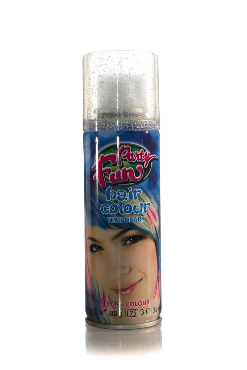 Party Fun Hair Colour Temporary Spray 125ml Glitter Multi Colour | 125ml/80g, Glitter Muti Colour