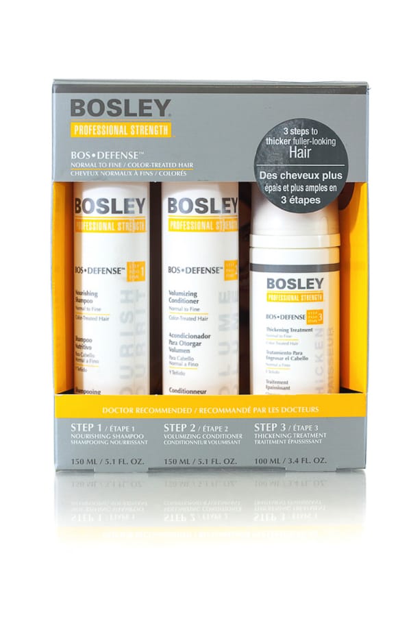 BOSLEY BOS.DEFENSE COLOUR TREATED HAIR (YELLOW) TRIO PACK *CLEARANCE