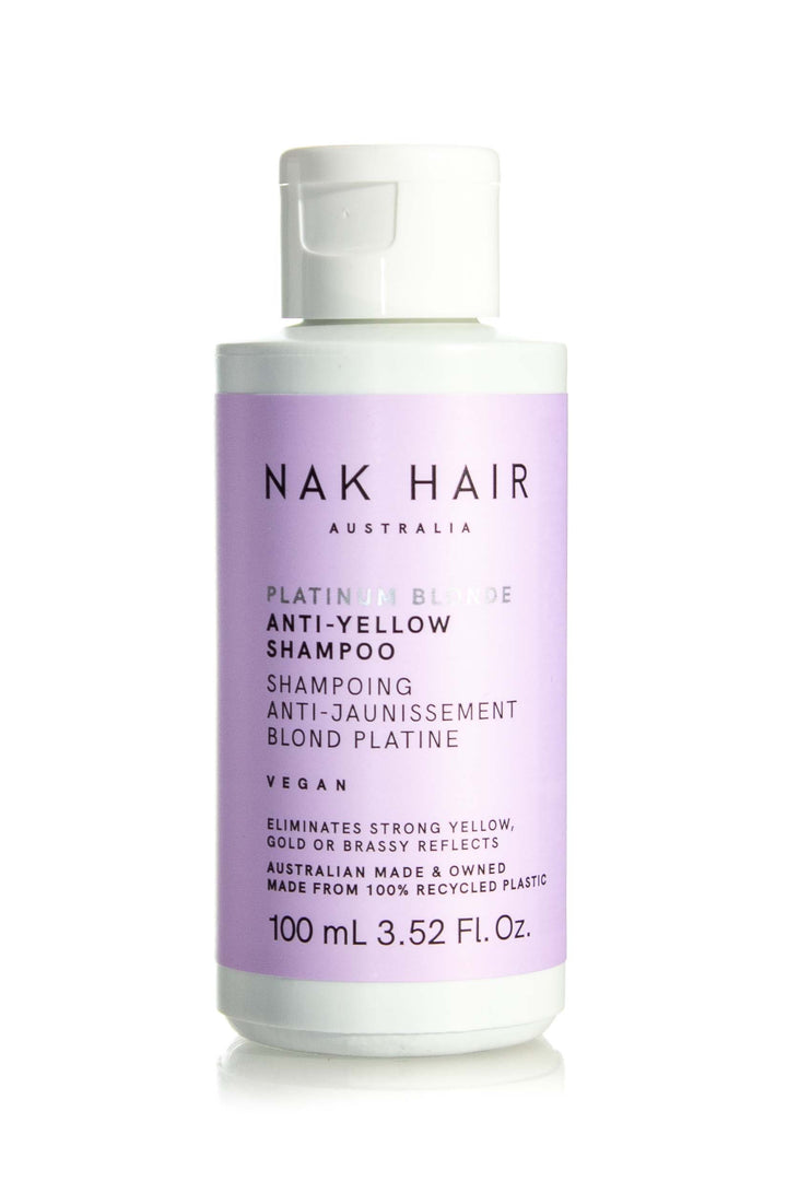 NAK HAIR Platinum Blonde Anti-Yellow Shampoo  |  Various Sizes *CLEARANCE