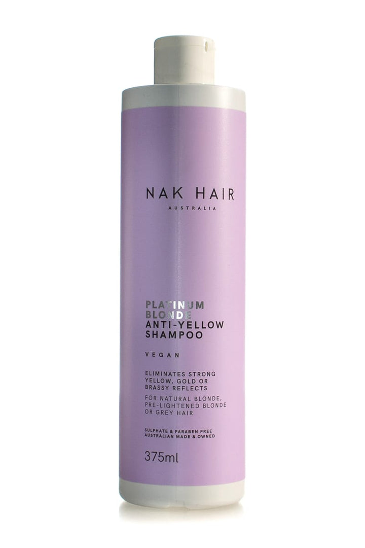 NAK HAIR Platinum Blonde Anti-Yellow Shampoo  |  Various Sizes *CLEARANCE
