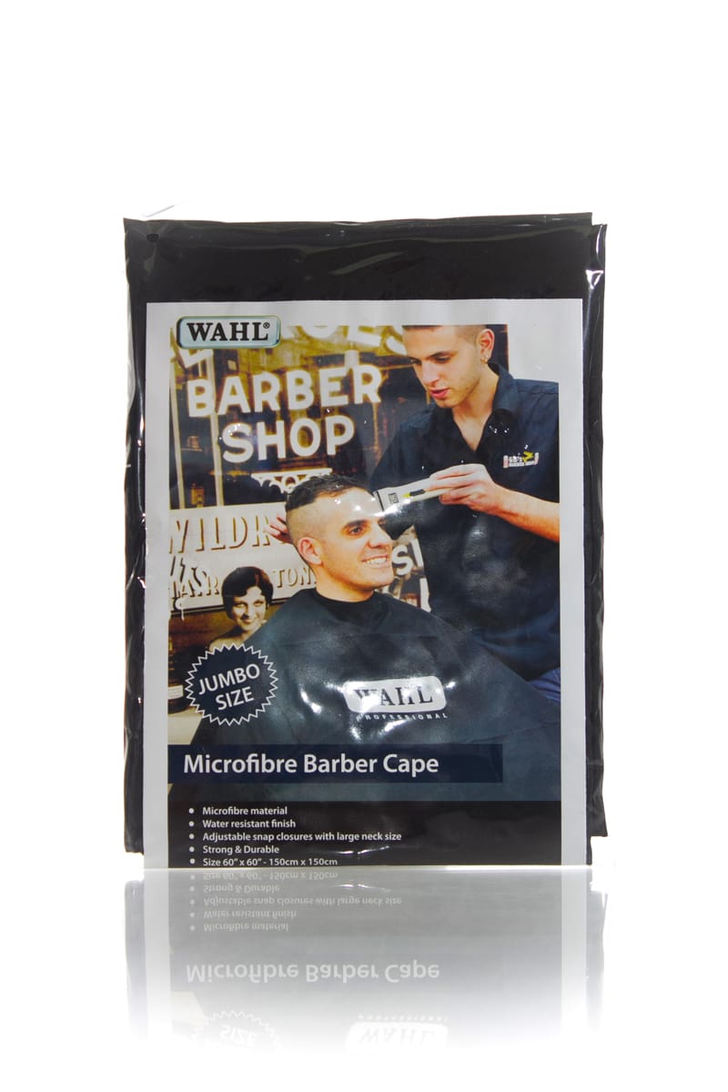 WAHL MICRO FIBER & WATER RESISTANT BARBER CAPE JUMBO BLACK