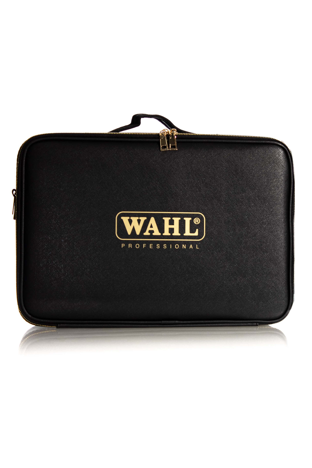 WAHL BLACK & GOLD LOGO LEATHER CASE