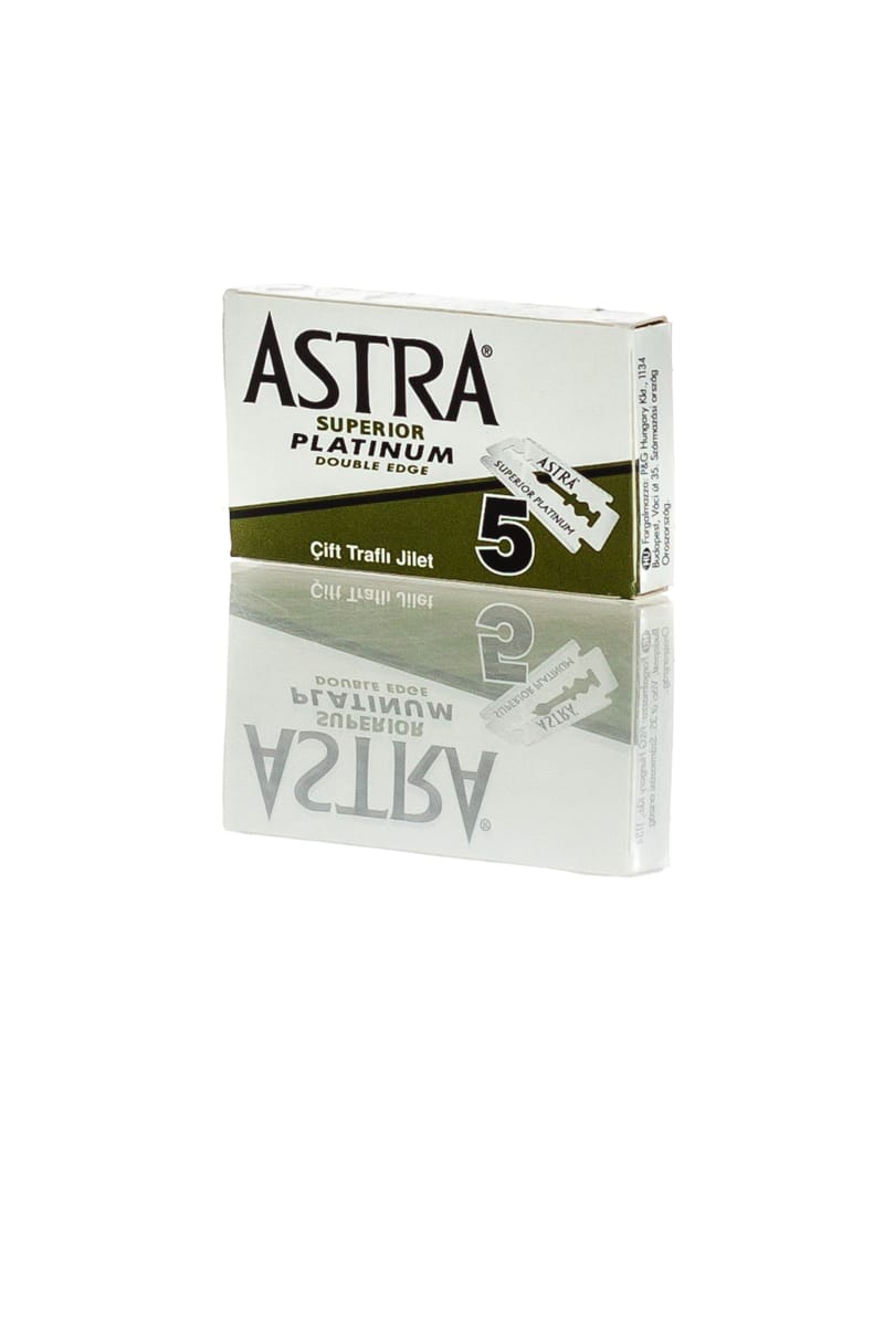 ASTRA SUPERIOR PLATINUM BLADES DOUBLE EDGE RAZOR BLADES 5 PACK (GREEN)