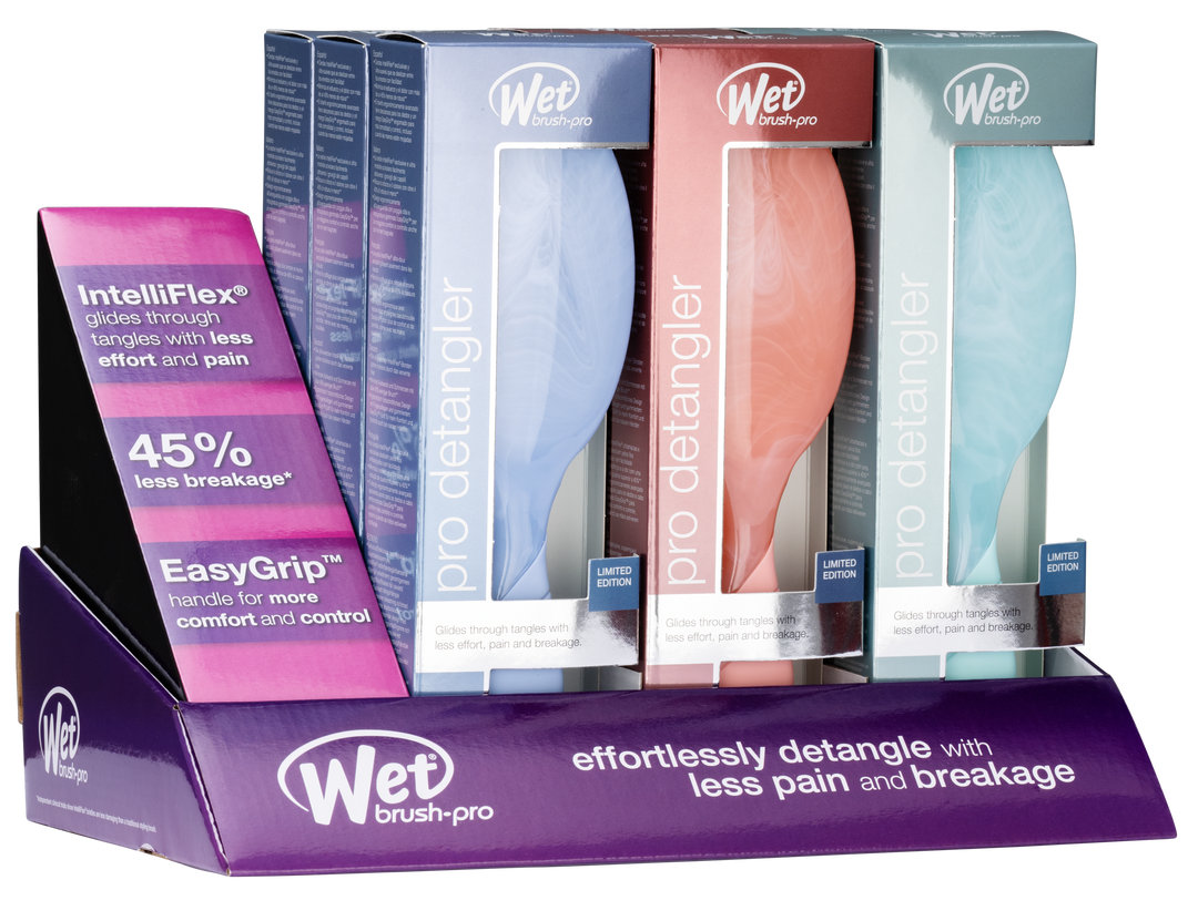 WET BRUSH PRO DETANGLER TIE DYE 9 PIECE DISPLAY