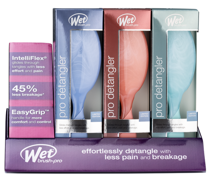 WET BRUSH PRO DETANGLER TIE DYE 9 PIECE DISPLAY